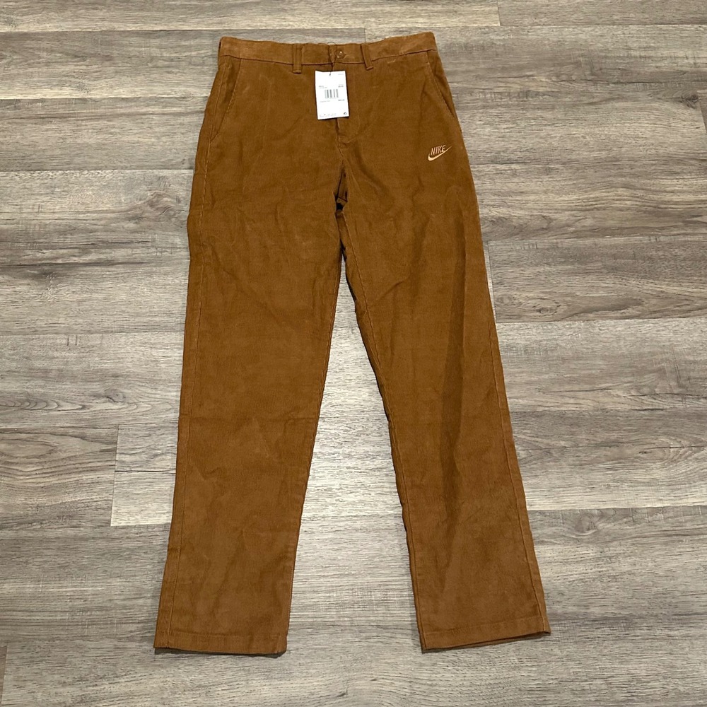 NWT Nike Club Corduroy Chino Pants Mens 28x30 Light British Tan Brown FZ0786-281